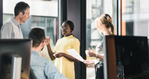 Diverse team in meeting