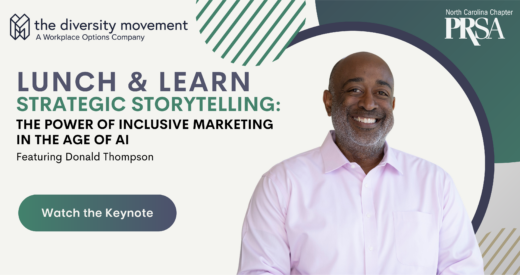 Donald headshot on an inclusive marketing keynote graphic